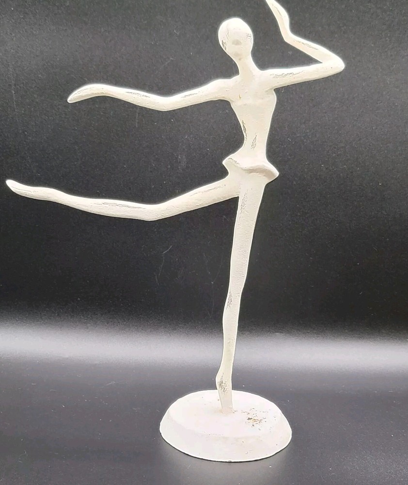 Ballerina Sculpture Metal Cast Iron Statue Figurine Mid Century Modern MCM 11