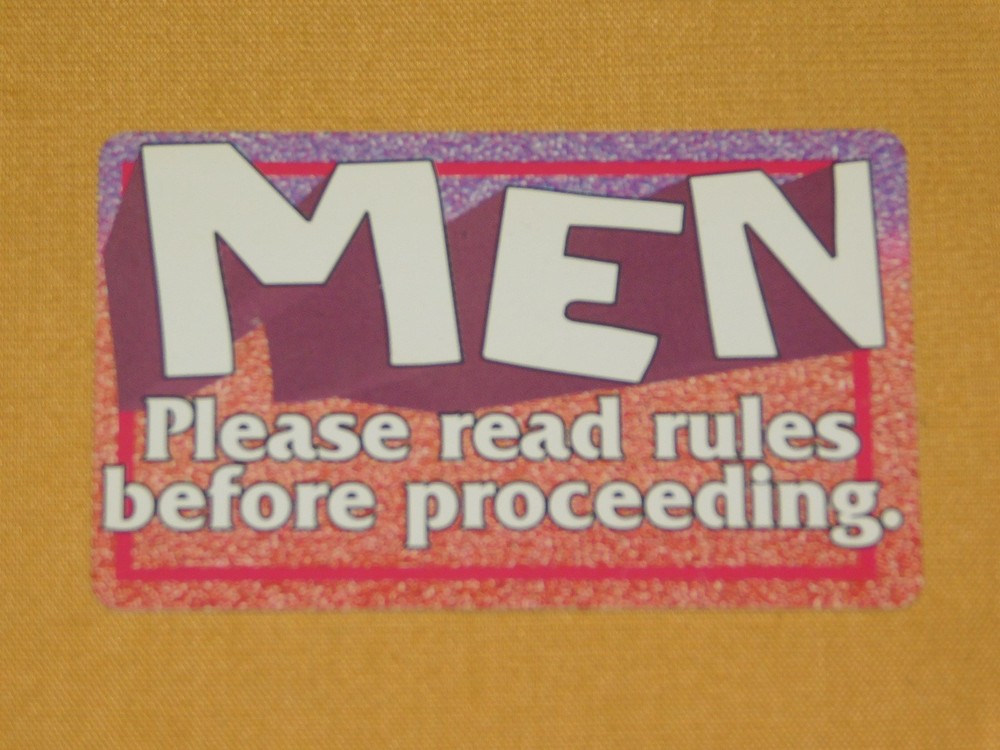 VINTAGE  NOVELTY GAG GIFT COOL  MEN PLEASE READ RULES BEFORE PROCEEDING  CARD