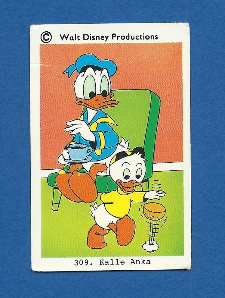 1973-76 Swedish Disneybilder #309 Donald Duck Collectible Card