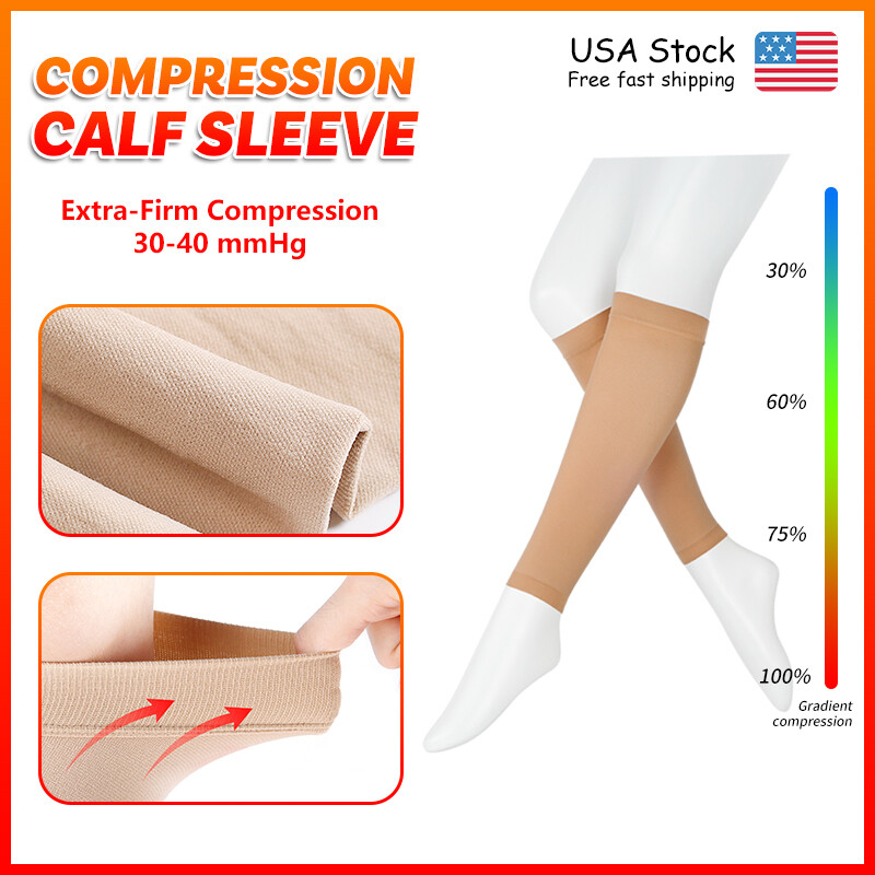 Compression Socks for Nurses & Athletes 30-40 mmHg Calf Sleeve Stockings Travel Support
