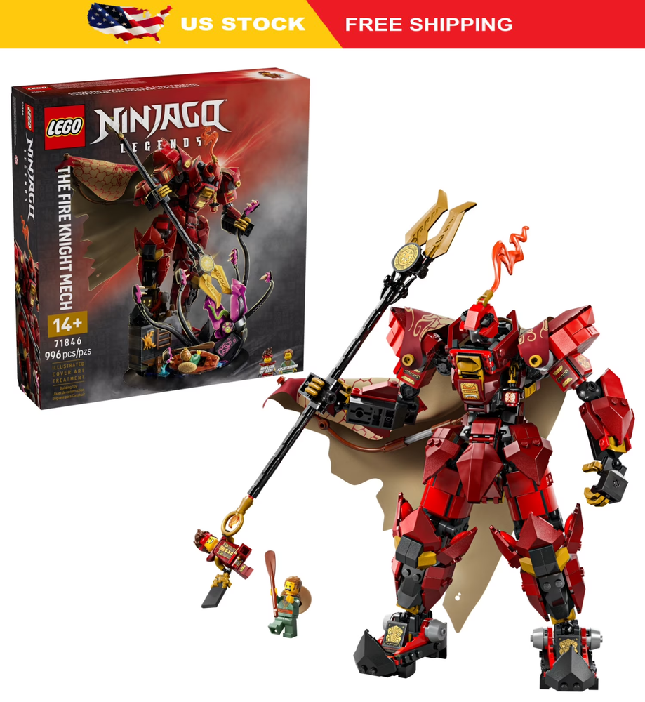 LEGO NINJAGO The Fire Knight Mech 71846 Building Kit (996 Pieces)