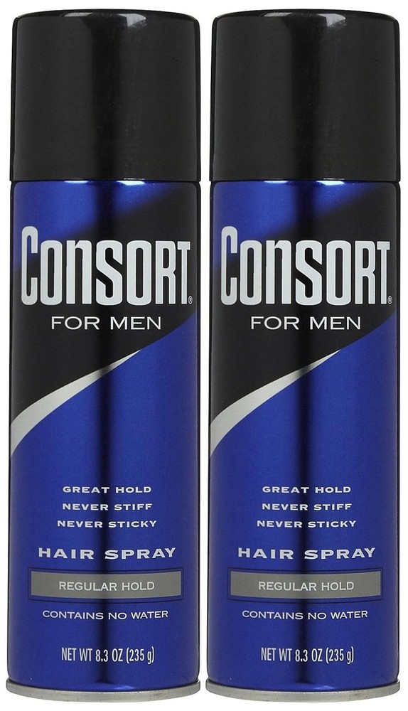 Consort Hair Spray 8.3oz Regular Hold Aerosol PACK OF 2.