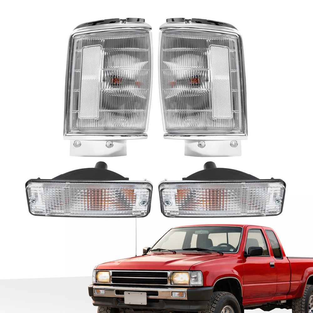 Bumper Clear Corner+Turn Signal Lights For Toyota Pickup Truck 2WD/4WD 1984-1986