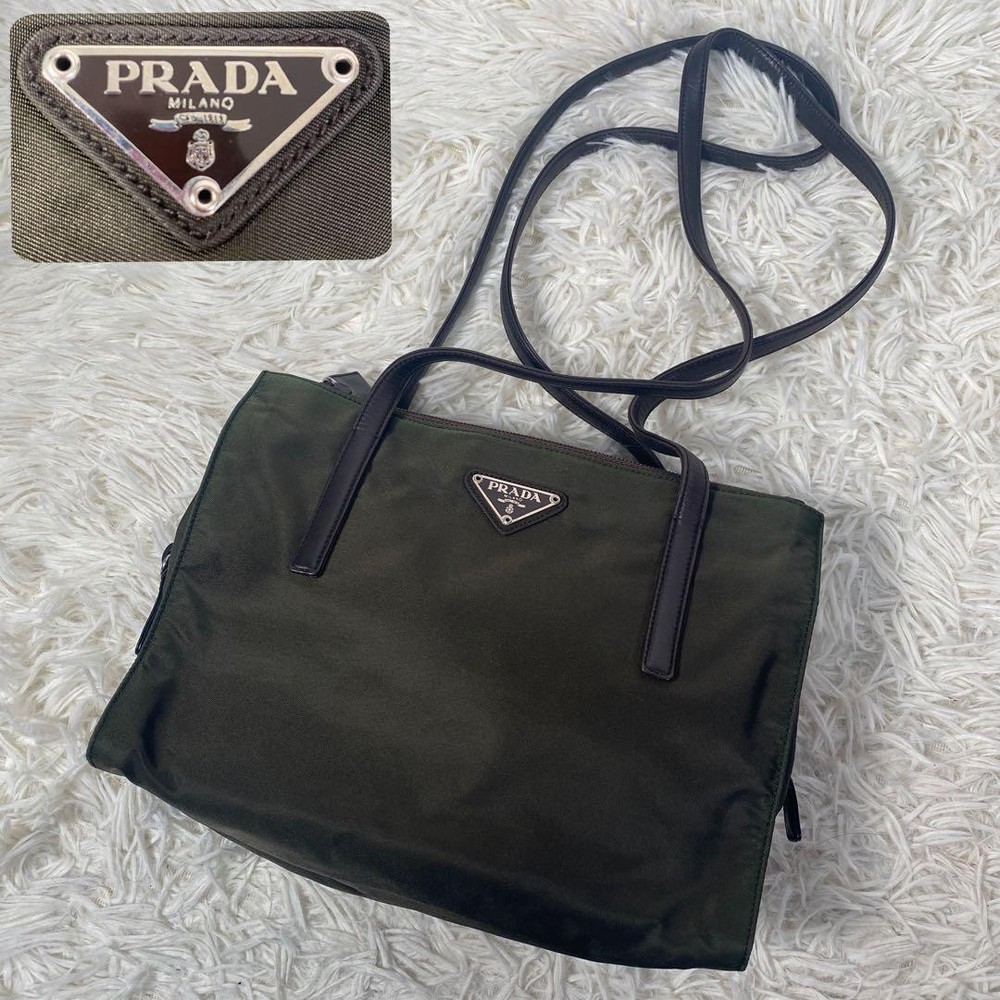 Prada Tessute Leather Shoulder Bag B6224 Black