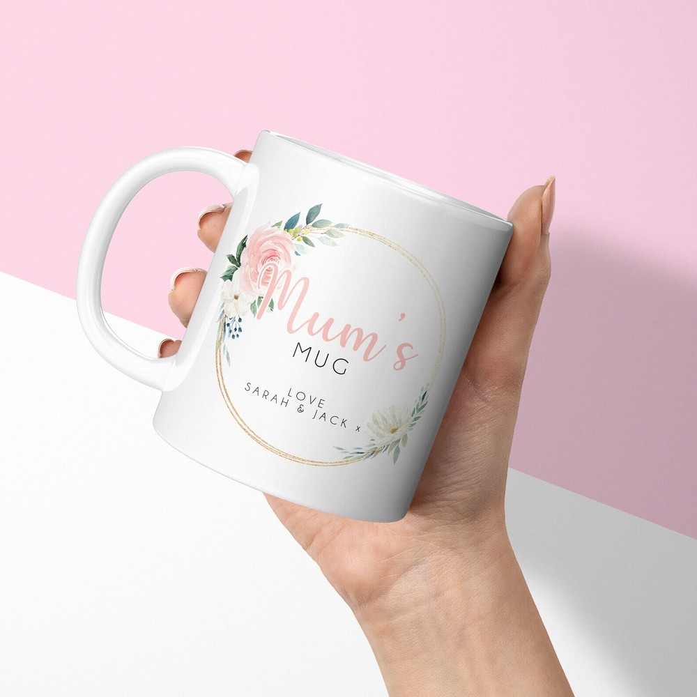 Personalised Mug Mum Mug Floral Mum Gift Custom Mug & Coaster