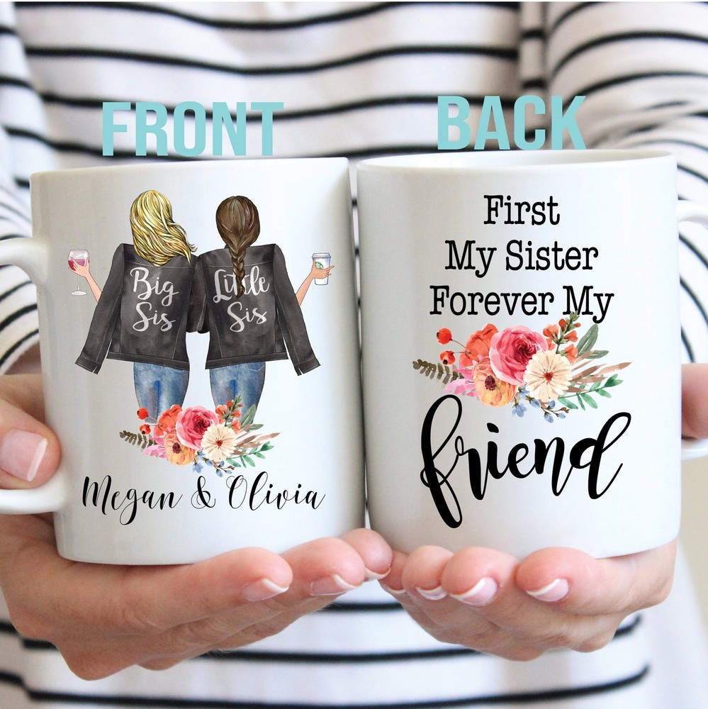 Long Distance Gift For Sister Personalized Sister Mug Moving Away Gift For