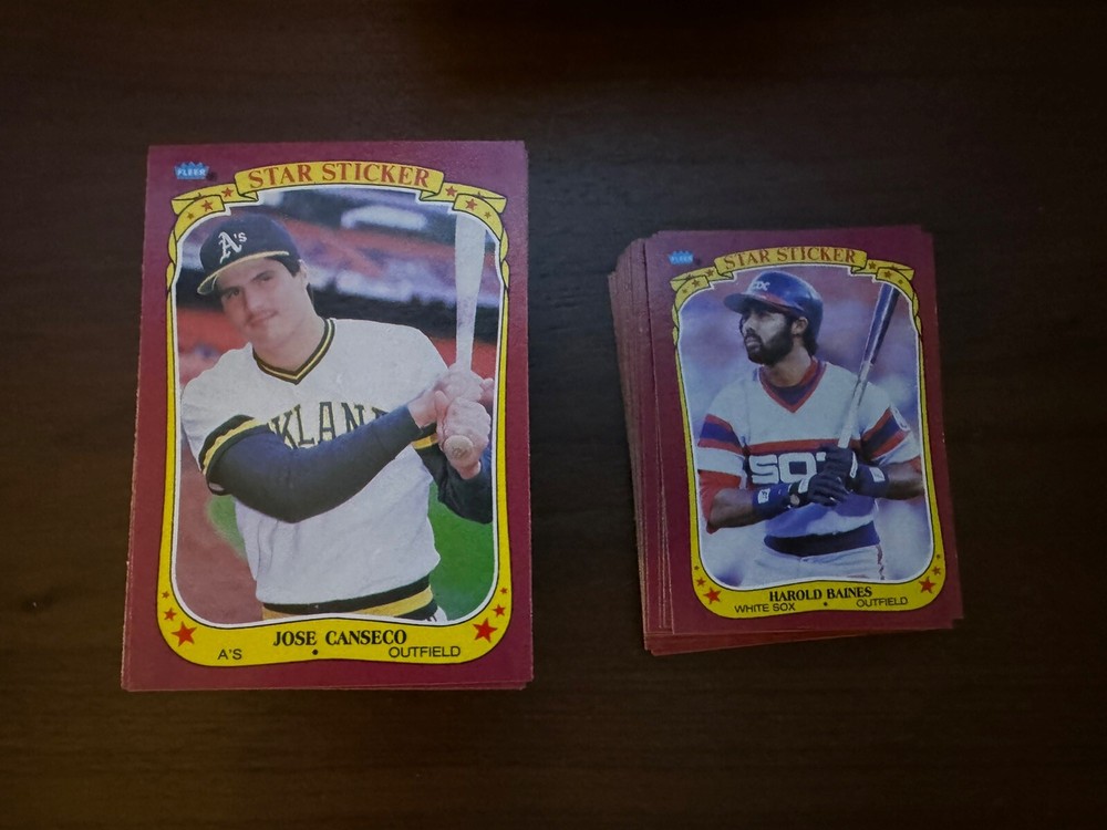 1986 Fleer Star Sticker Complete Set 1-132 w/ Mattingly Canseco Puckett ++