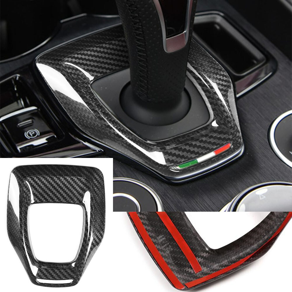 Real Carbon Fiber Gear Shift Panel Cover for Alfa Romeo Giulia / Stelvio 2020-22