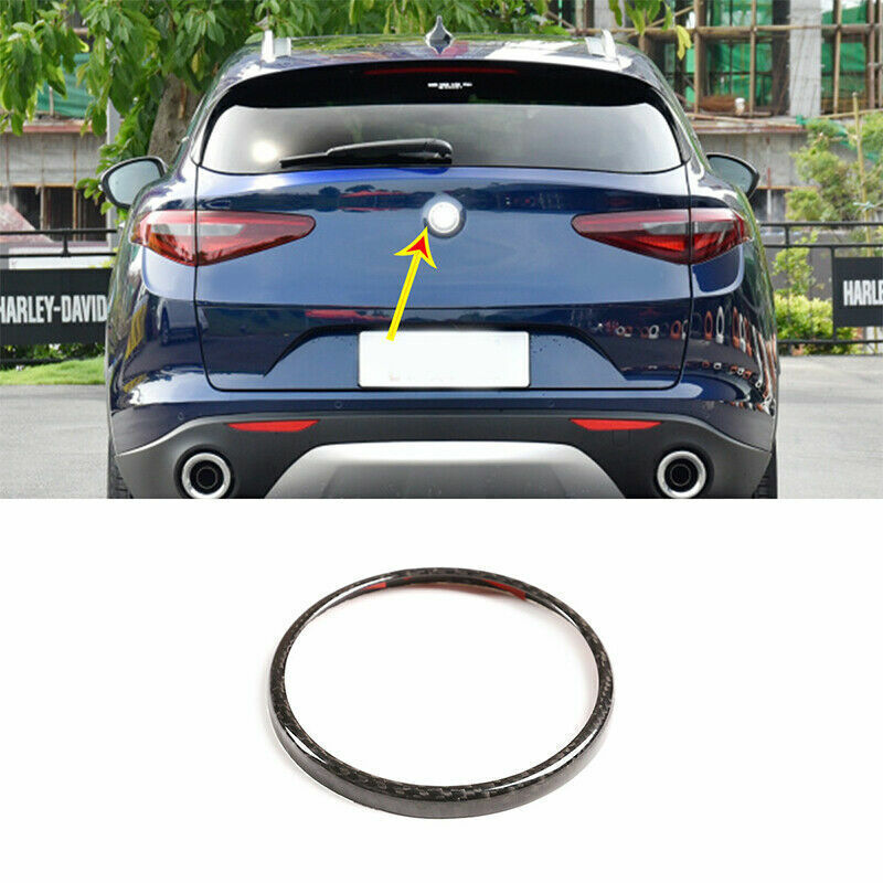 Real Carbon Rear Ring Cover Circle Casing Fit For Alfa Romeo Giulia 2020-21
