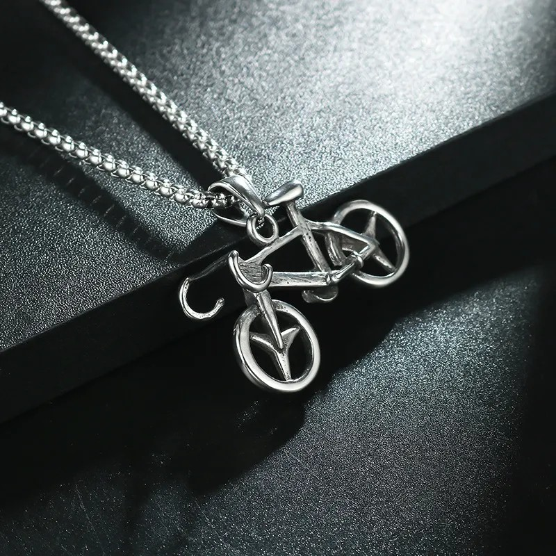 Unisex Bicycle Pendant Necklace - Chic Jewelry for Bike Enthusiasts