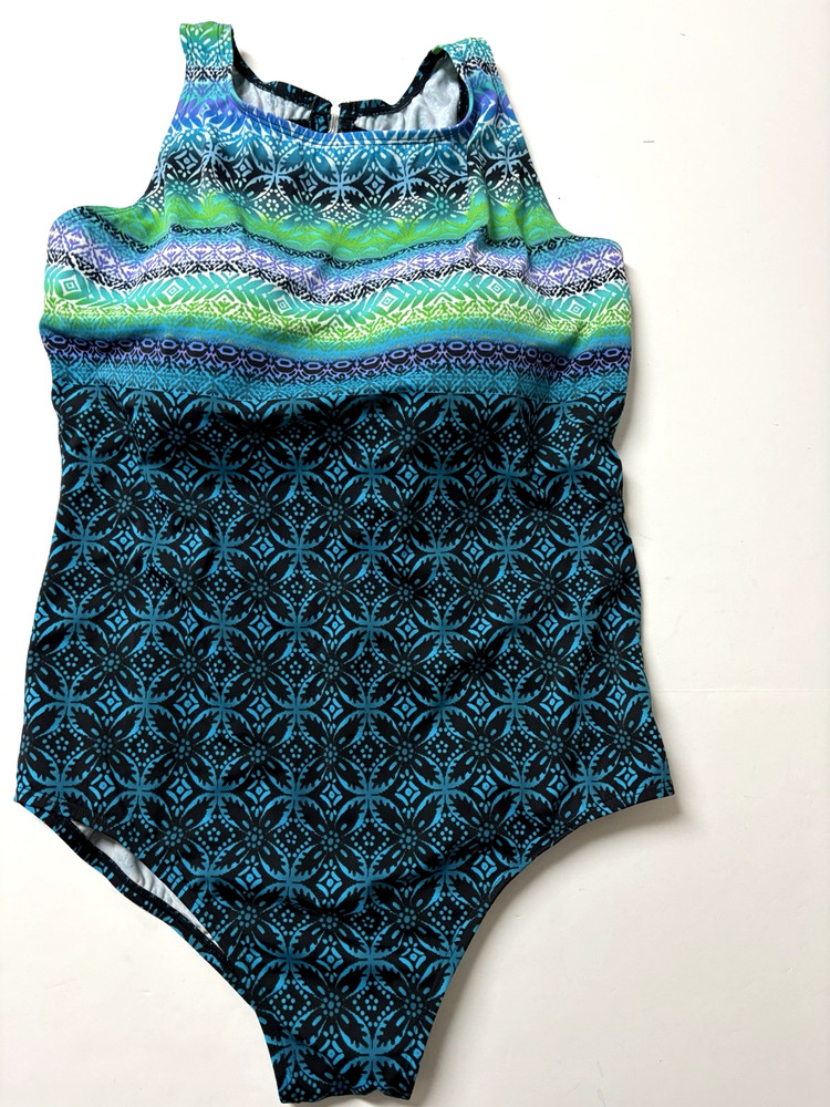 Beach Native Size 22W One Piece Swimsuit ~ High Neck ~