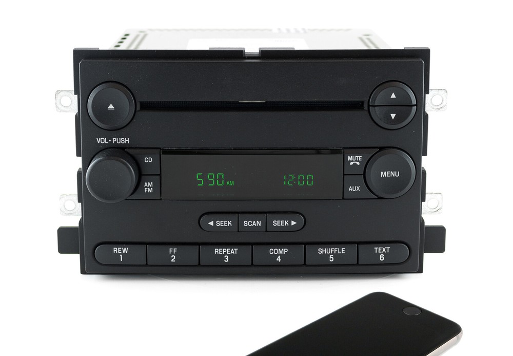 05-06 Ford F150 AM FM Radio Single CD Player w Bluetooth Upgrade 5L3T-18C869-AC