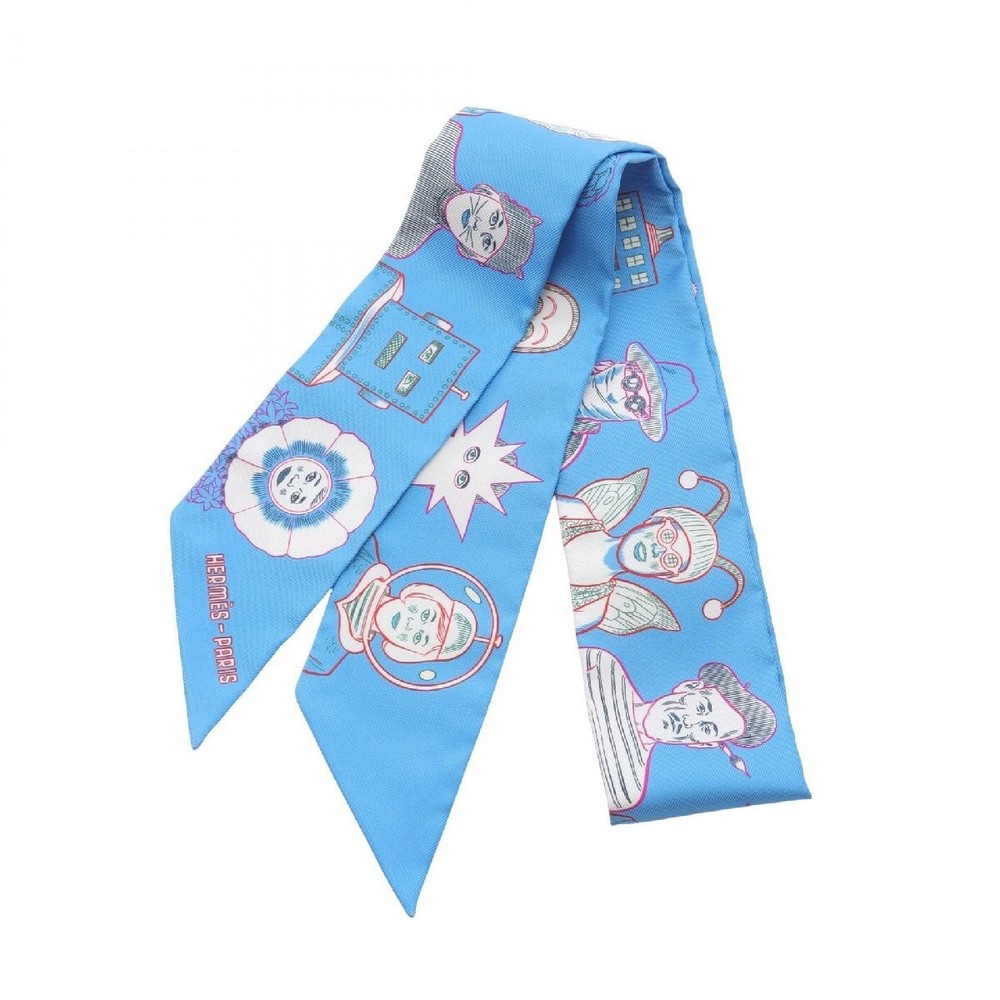 Hermes Twilly Silk Scarf 524650 in Luxurious Design