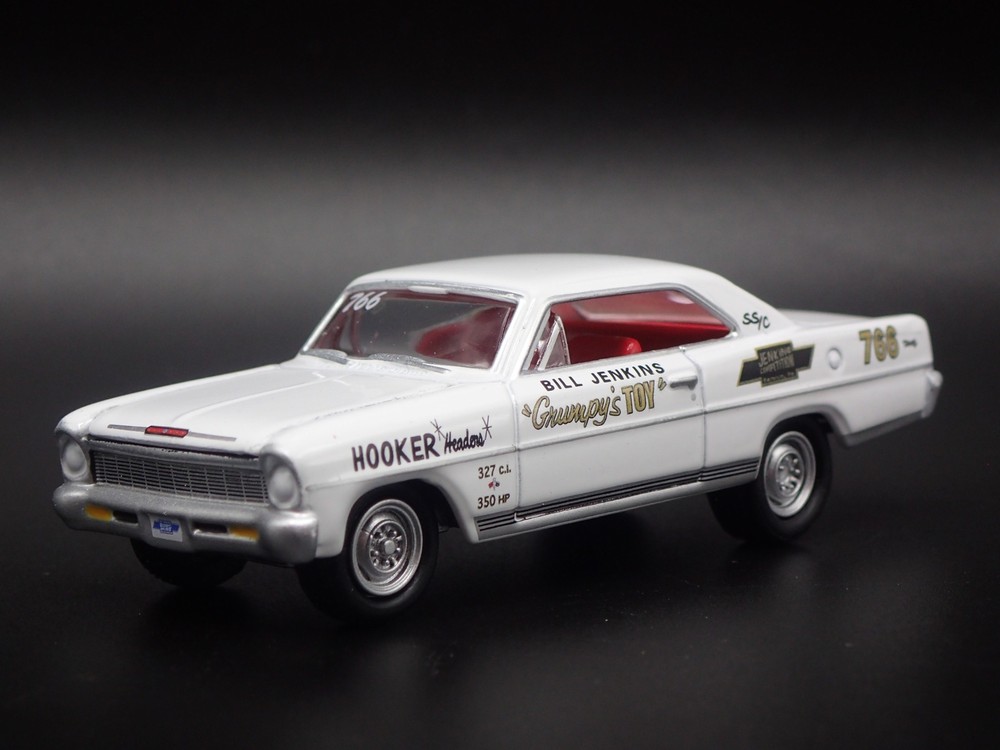 1966 CHEVY CHEVROLET NOVA BILL JENKINS GRUMPYS TOY  1:64 SCALE DIECAST MODEL CAR