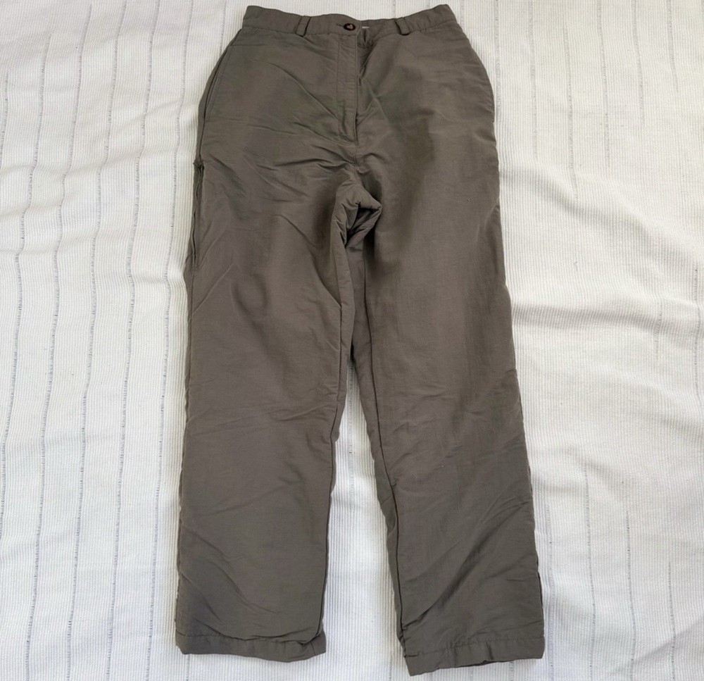 The North Face Pants Womens 8 Green Fleece Lined Straight Leg Snow Pants