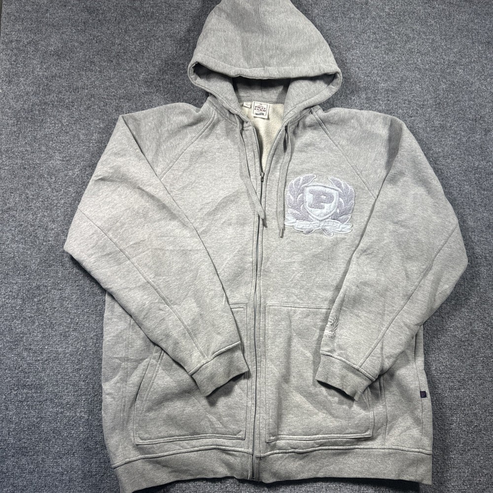 Phat Farm Men XXL Gray Zip Up Hoodie Y2K Vintage