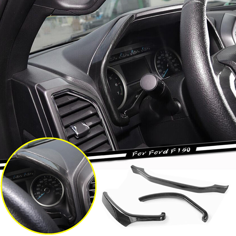 Ford F150 2015-2020 Black Wood Dash Trim Cover Strips