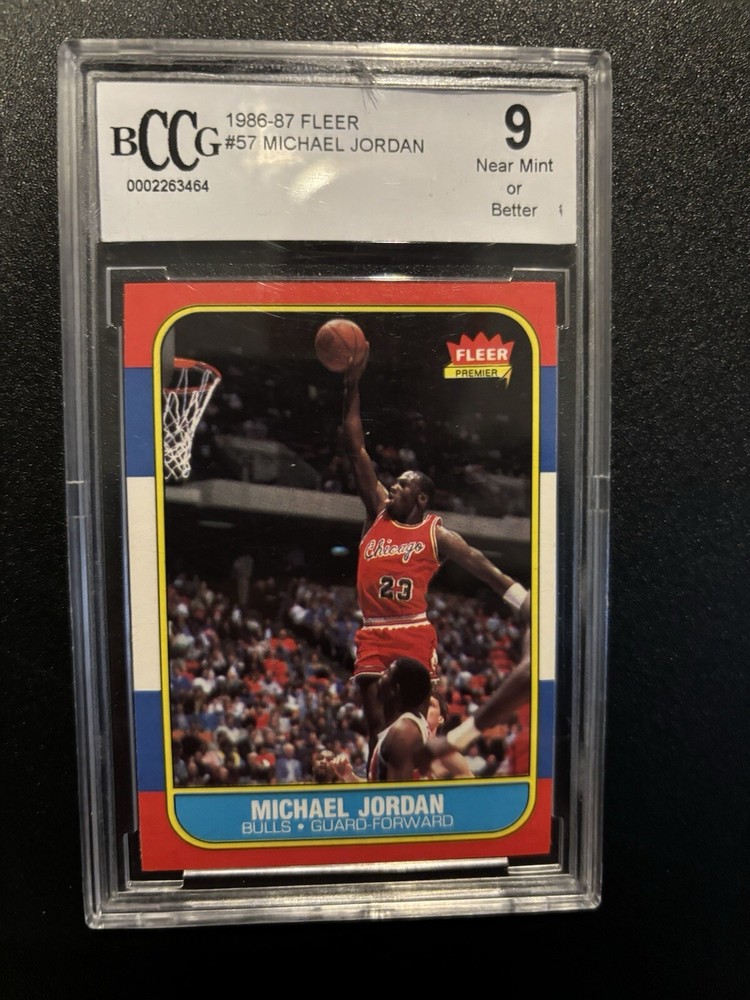 1986 Fleer Michael Jordan #57 Rookie Card BCCG Beckett 9 Grade