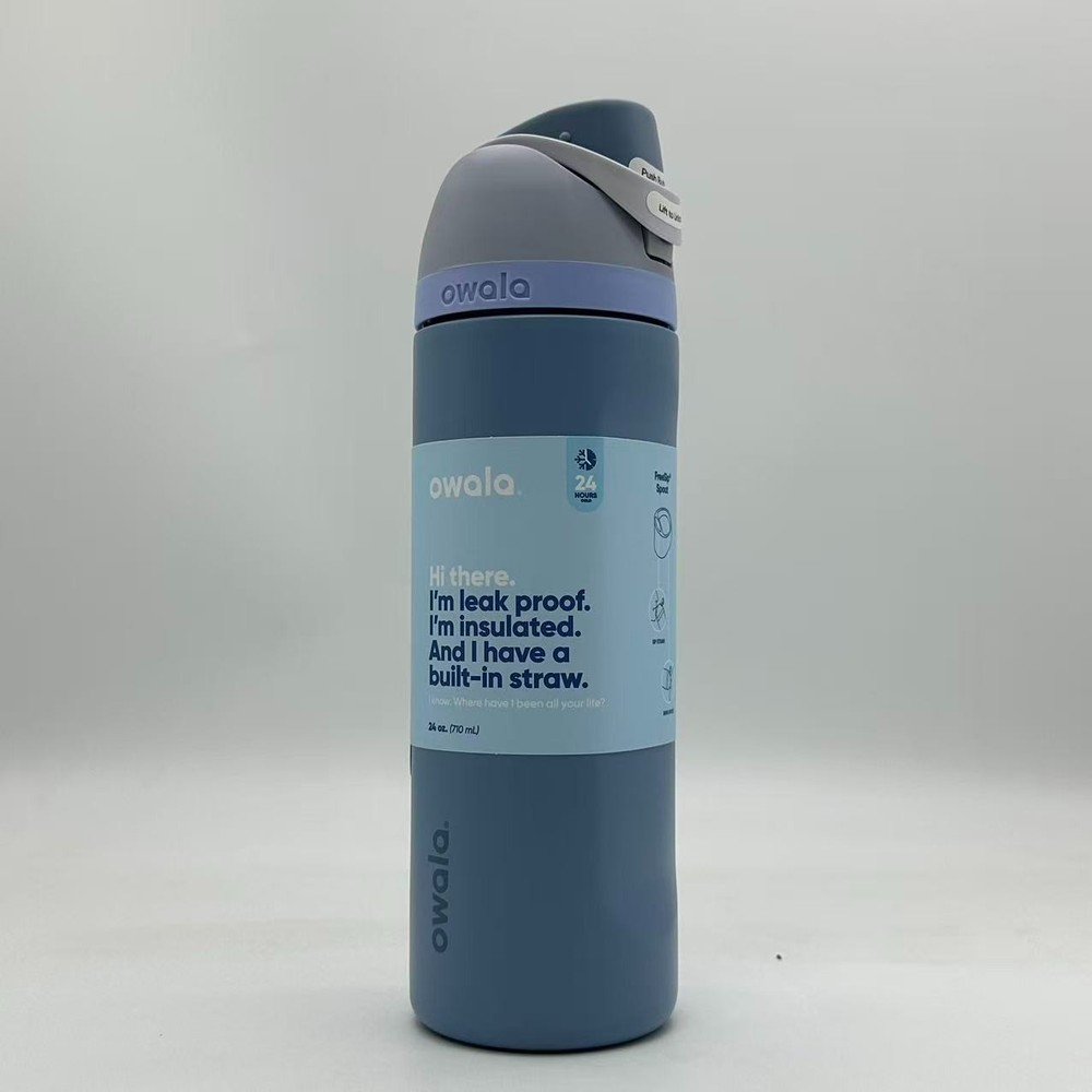 Owala 24oz FreeSip Water Bottle Sea Salt Sport Mug Top Quality US Shipping