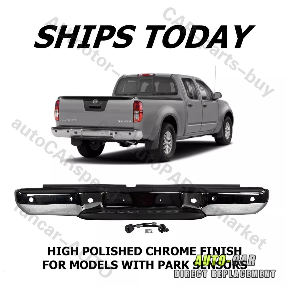 Rear Step Bumper Assembly For 2013-2021 Nissan Frontier w/ Sensor Holes TX