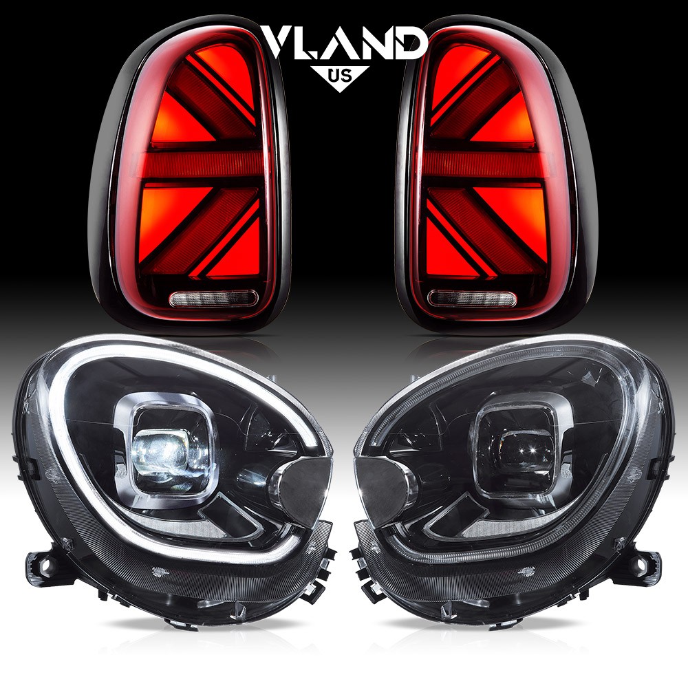 LED Headlights+Tail Lights For 2010-2016 Mini Cooper Countryman R60 w/Animation