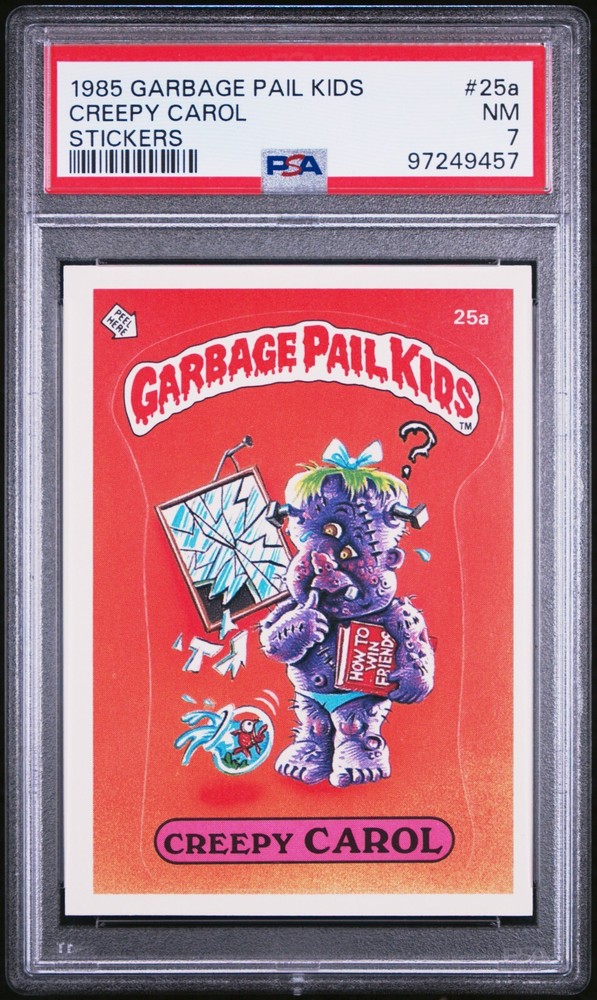 1985 Topps OS1 Garbage Pail Kids Series 1 CREEPY CAROL 25a Matte Card PSA 7 NM