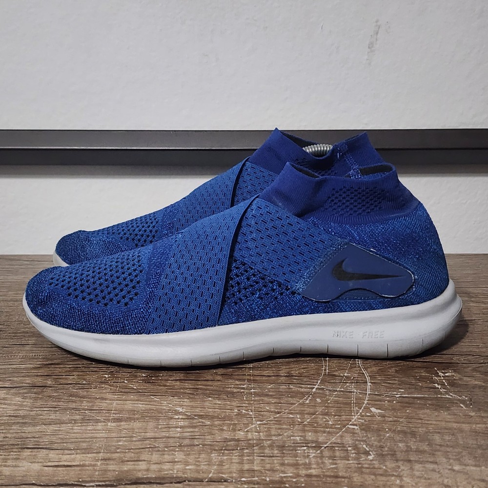 Nike Free Run RN Motion Flyknit (880845-401) Men's Running Shoes Size 10.5 Blue