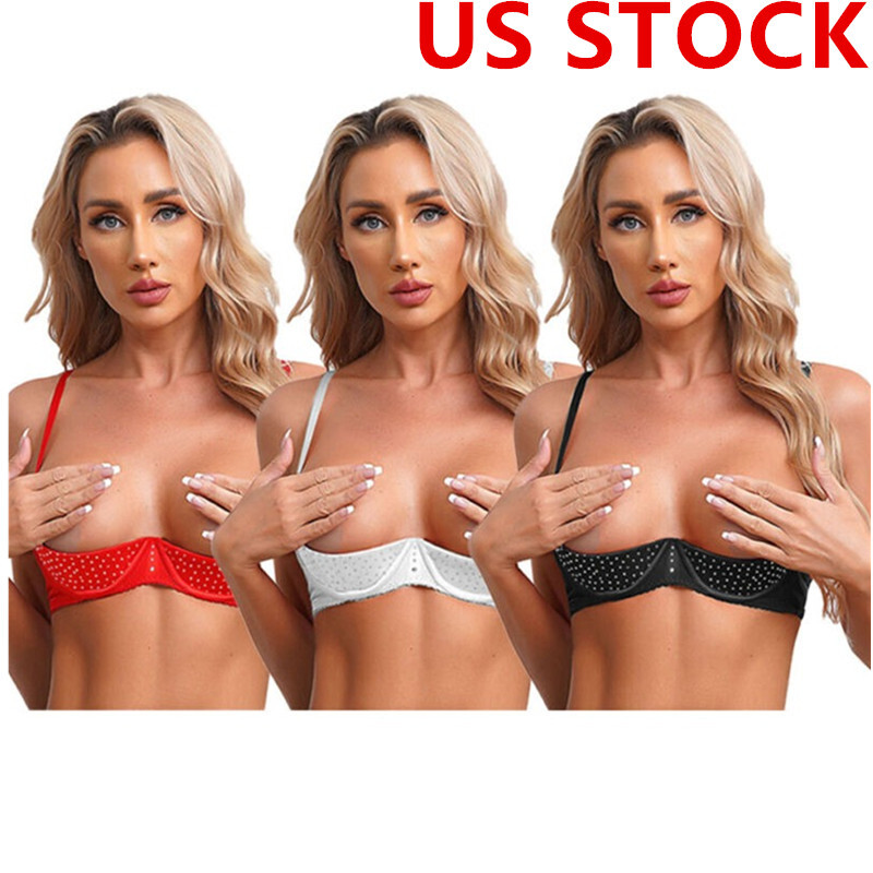 Women’s Shiny Balconette Bralette with Padded Underwire 2024