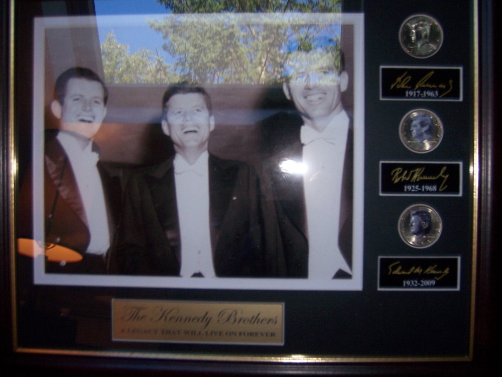The Kennedy Brothers Commemorative Half Dollar Tribute Picture & Coins