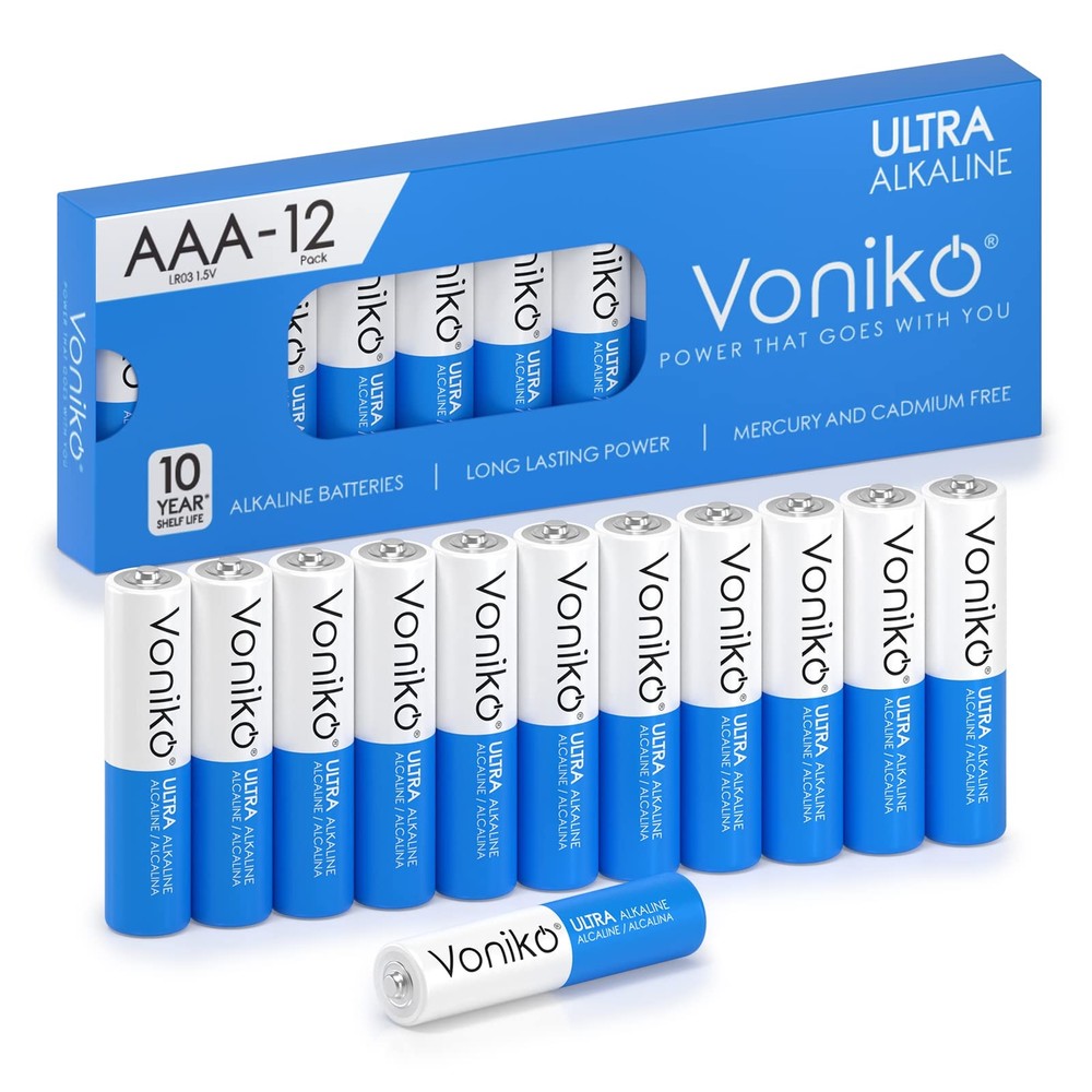 - Premium Grade AAA Batteries - 12 Pack - Alkaline Triple A Battery - Ultra L...