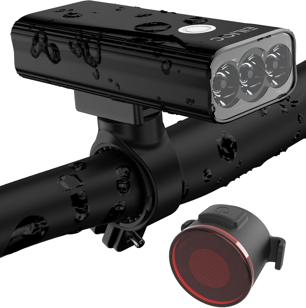 High-Power 6400mAh USB Rechargeable Bike Lights for Night Riding Front and Rear