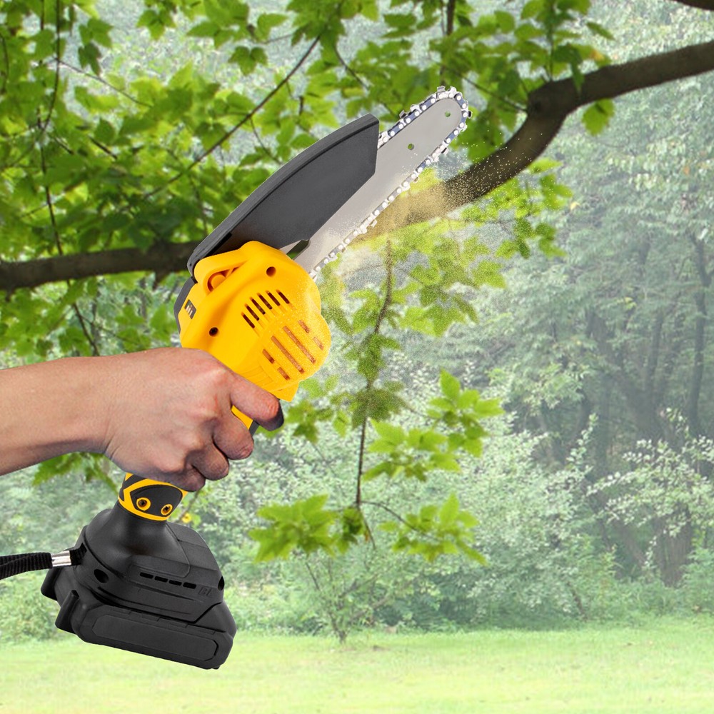Mini Chainsaw Cordless Portable Electric Chain Saw 2×Battery 6