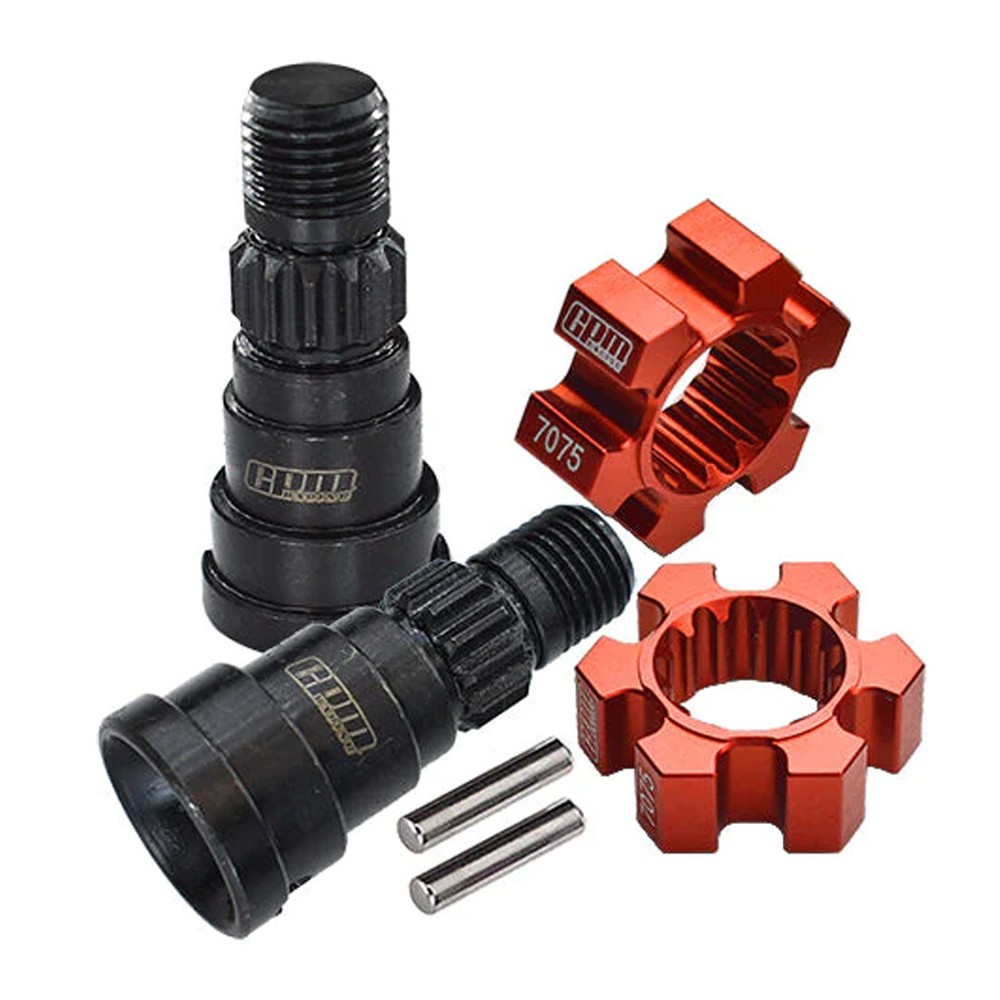 NEW GPM Fr Or Rr CVD Joints+Wheel Hex Hubs Or for 1/5 XRT/X-Maxx FREE US SHIP