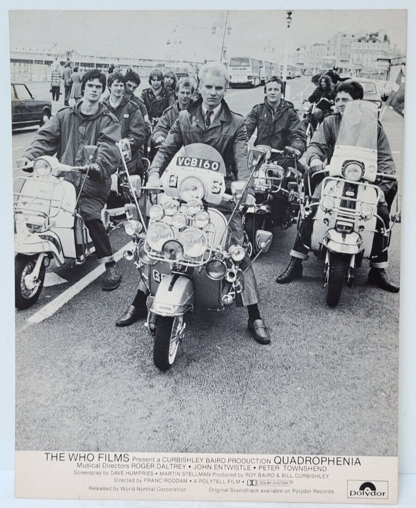THE WHO Quadrophenia 1979 Sting leads the Mods on his Vespa in Brighton 8