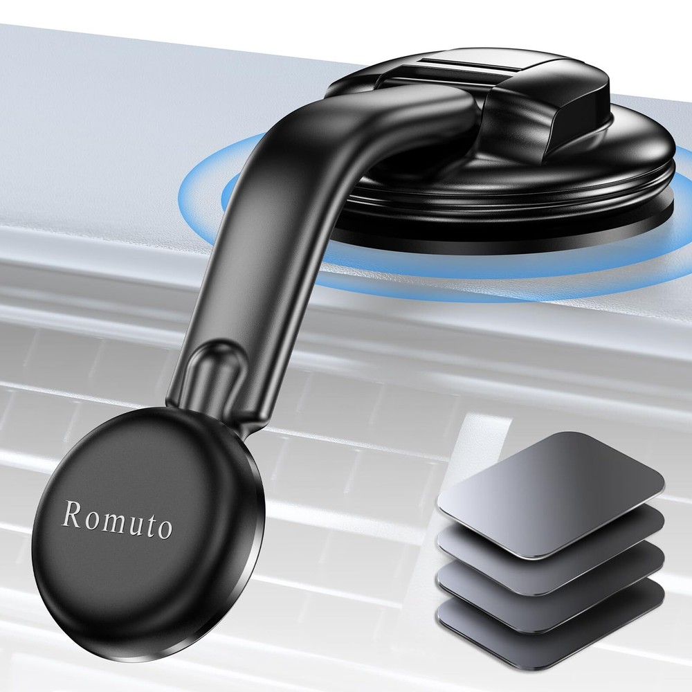 Magnetic Car Phone Holder with Strong Military-Grade Suction