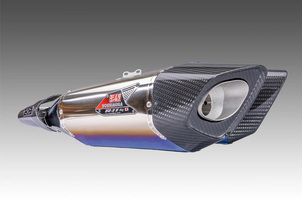 Race R-11SQ-R Dual SS Slip-On Exhaust Ti Mufflers For 21-25 Hayabusa