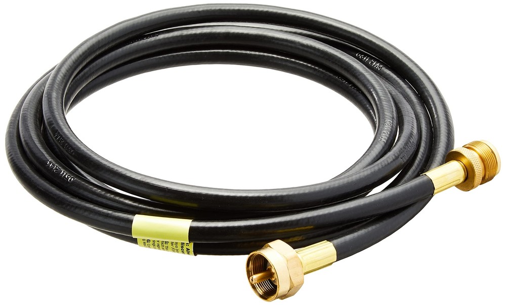 12-Ft Propane Hose with Swivel 1x20 Male Disposable Cylinder Fitting