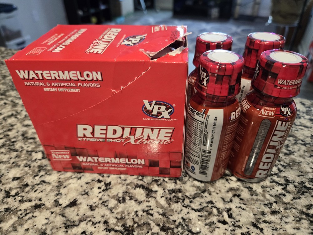 VPX Redline Xtreme Energy Shot WATERMELON (10 - 3oz Bottles) Exp 5/25