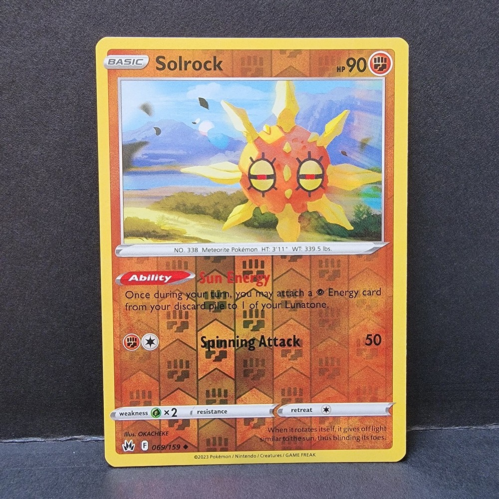 Solrock 069/159 Crown Zenith Reverse Holo Sword & Shield Pokémon