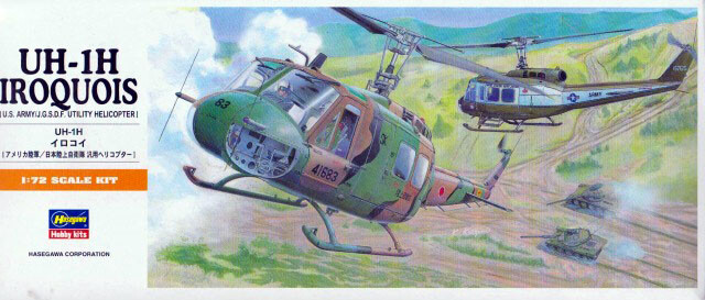 Hasegawa 141 Bell UH-IH Iroquois 'Huey' 1/72 Scale Plastic Model Kit