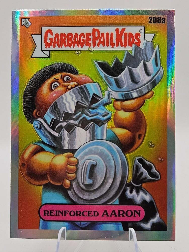 2022 Topps Chrome GPK Reinforced Aaron Refractor #208a Garbage Pail Kids Card