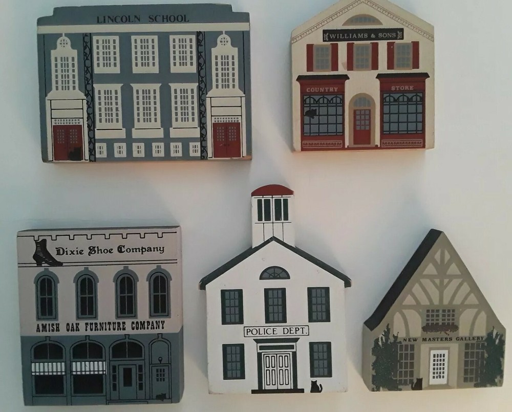 The Cats Meow Village. Lot of 5. 1987-1988.