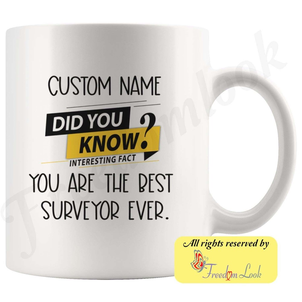 Surveyor Coffee Mug Surveyor Personalized Gifts Best Surveyor Birthday Gift