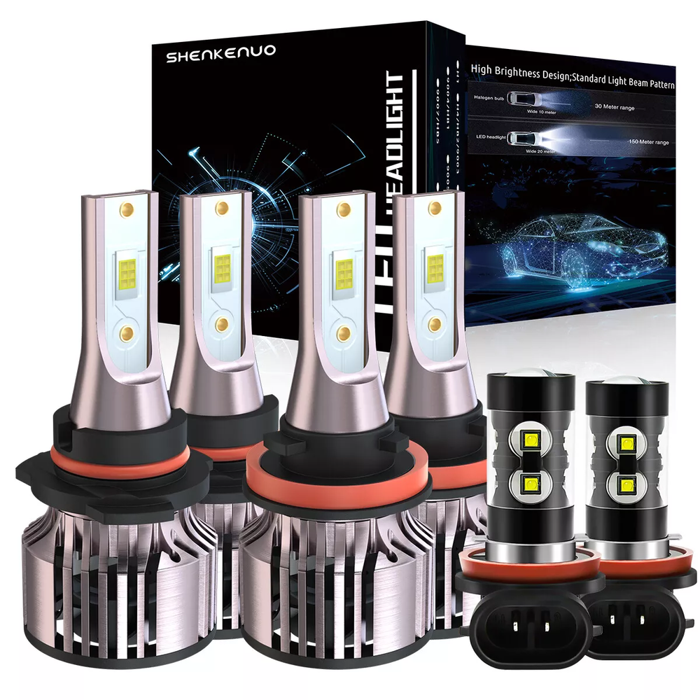 LED Headlight Fog Lights Bulbs Kit For Honda Accord EX-L Coupe 2-Door 2008-2015