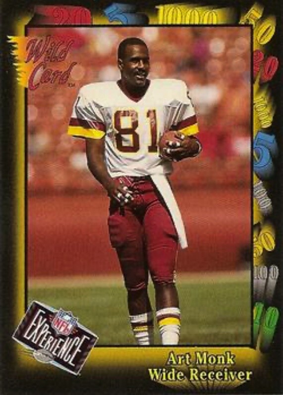 1991 Wild Card NFL Experience Exchange #26E Art Monk Washington Redskins