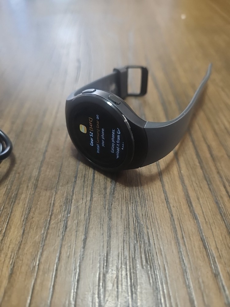 Samsung Galaxy Gear S2 44mm Stainless Steel Dark Gray Classic Buckle AT&T Smartwatch