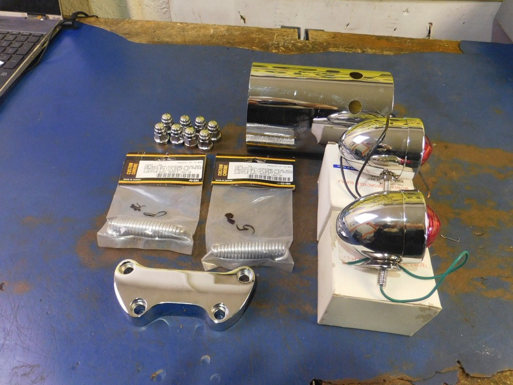 NEW CHROME PARTS LOT HARLEY DAVIDSON & CUSTOM CHOPPERS