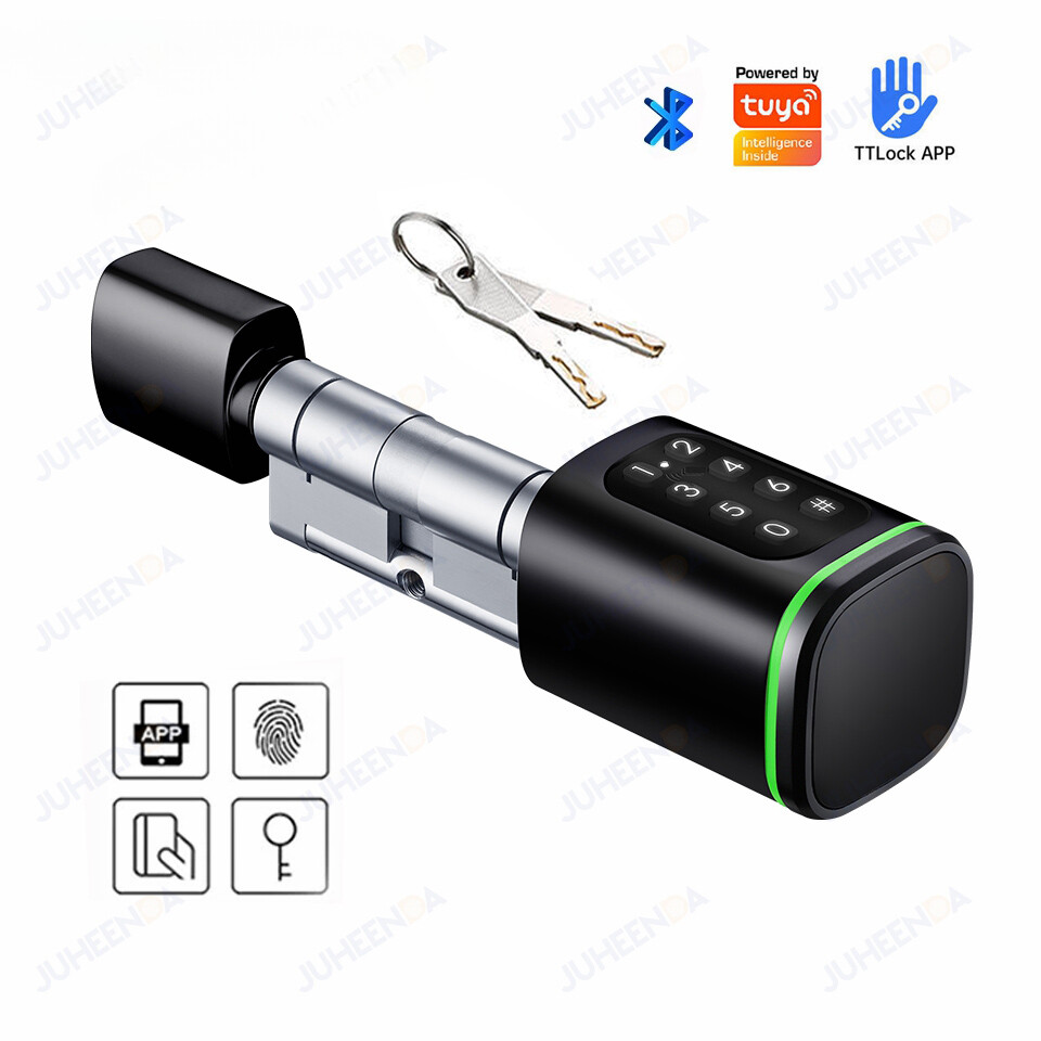 Euro Smart Cylinder Lock with Bluetooth APP Digital Password & Mechanical Key
