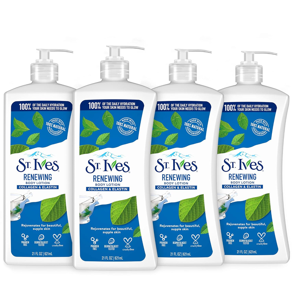 St Ives Hand Body Lotion with Pump for Women Daily Moisturizing Collagen Renewal