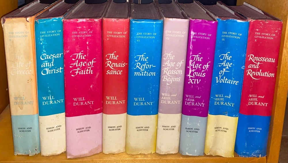 The Story of Civilization Will & Ariel Durant - Volumes II-X HC/DJ